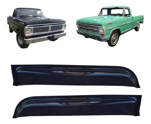 Juego Deflectores Ford F 100 Años 1970 Al 1980 Coliza Negro