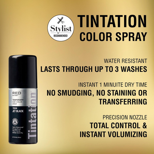 Red By Kiss Spray Temporal Tinte Cabello Red By Kiss 1.5oz