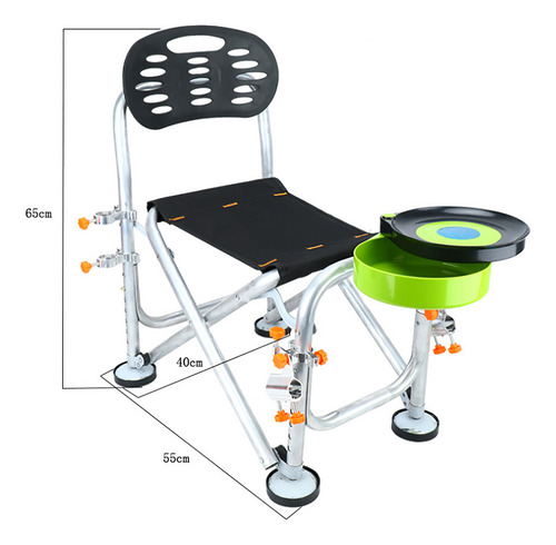 Silla De Pesca Plegable De Aleación De Aluminio De 6 Niveles