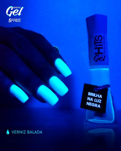 Hits Balada Neon Brilha No Escuro Efeito Gel 8ml