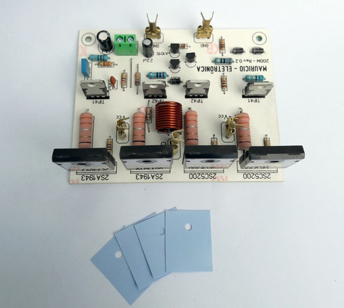 Placa Para Caixa Ativa,amplificador 200w Rms,2sa1943/2sc5200