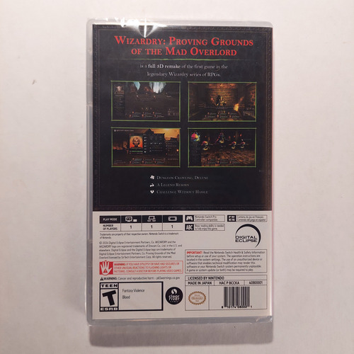 Wizardry Proving Grounds Of The Mad Overlord Nintendo Switch