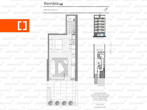 Venta De Apartamento Obra Construcción Monoambiente En Buceo, Rambla 42 Unidad 001
