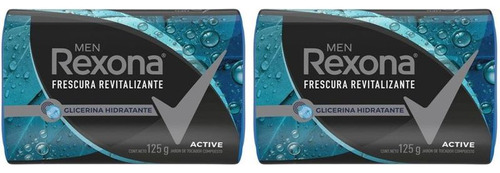 Jabon De Tocador Glicerina + Frescura Rexona 125g Pack X2