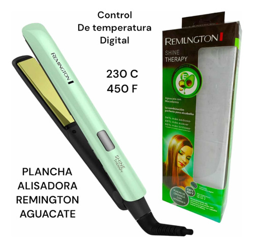 Plancha Alisadora De Cabello Remington Aguacate +vitamina E