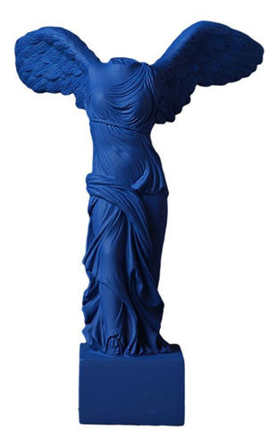 Alada De Samotracia Griega Estatua Adorno El 10x15cm Azul