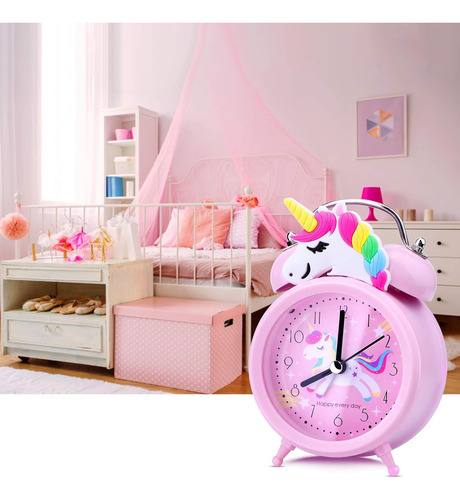 Reloj Despertador Con Diseño De Unicornio Para Nuños Y Niñas