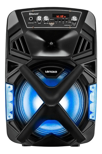 Caixa De Som Amplificada 150w Lenoxx Bateria Preto Bluetooth