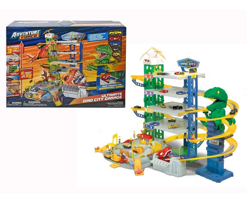 Pista Carros Adventure Force Dino City Garage Color
