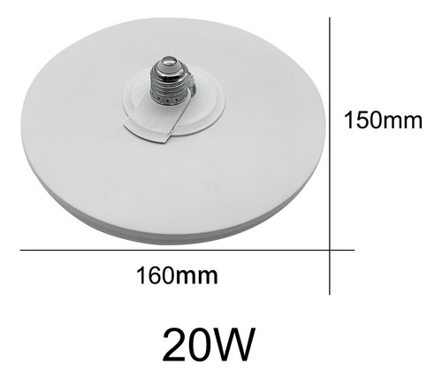 20w Protección Ocular Sin Focos Led Flying Saucer 4pcs Blanco Frío