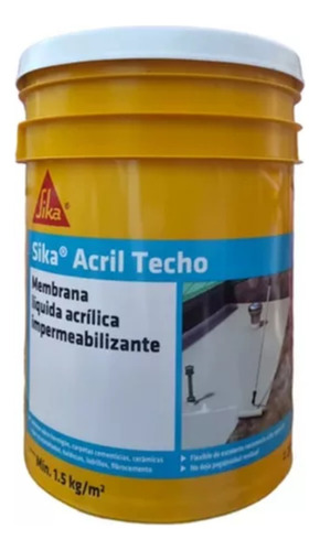 Sika Acril Techos Membrana Liquida Color X 20 Lts