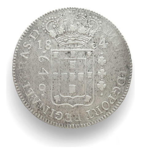 Moeda De Prata 640 Réis - 1804 - Letra B - Coroa Alta - Mbc (Usado)