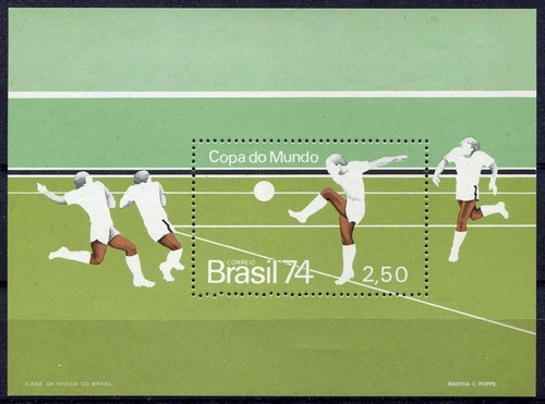 Mundial Futbol - Brasil 1974 - Hojita Block Mint
