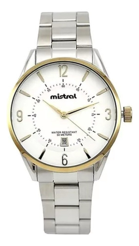 Reloj Mistral Gmi 5178tt 100% Acero Gold  50m Cristal Duro 
