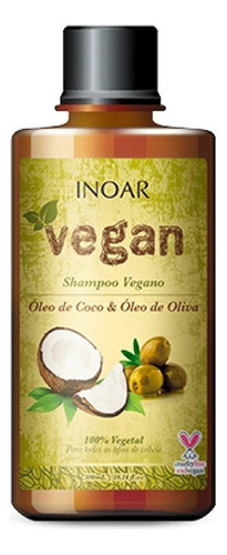  Shampoo Vegan Inoar 300ml Hidratante Nutrición Brillo