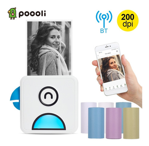 Poooli L1 Pocket Impresora Térmica De Fotos 200dpi Portátil