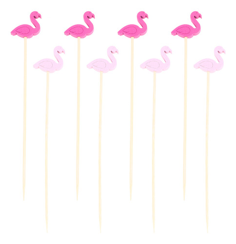 Palillos De Cóctel Creative Flamingo Para Aperitivos Y Fruta