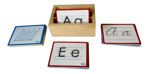 Imagen 1 de 6 de Ingeniacrea 3 Pack Tarjetas Montessori Trazos/cursiva/molde