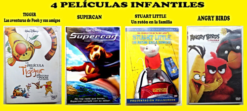 Tigger + Supercan + Little Stuart + Angry Birds - Dvd R-4 (Usado)