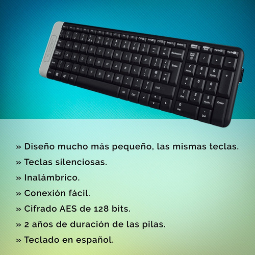 Teclado Inalámbrico K230 Logitech Color del teclado Negro Idioma Español