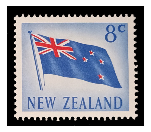 Nueva Zelanda 8 Cents. Bandera Nacional 1967 Nv. Mint Iv.453