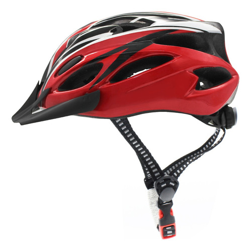 Casco De Seguridad De Ciclismo Ajustable Para Adulto Unisex Color Rojo/Negro Talla L 56-61cm