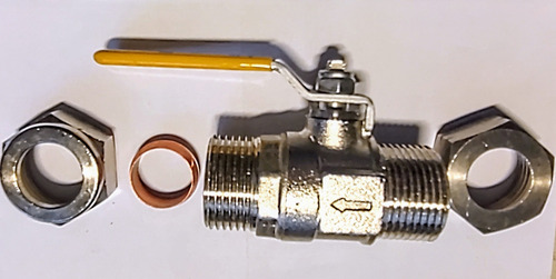 Llave De Paso 3/4 Esferica.válvula De Compresion.agua.aire