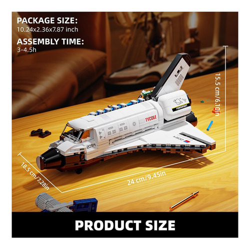 Conjunto De Blocos De Construção Do Ônibus Espacial Tycole -