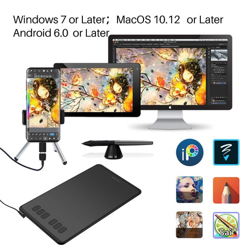Tableta Grafica De Dibujo Huion H640p + Envio Incluido