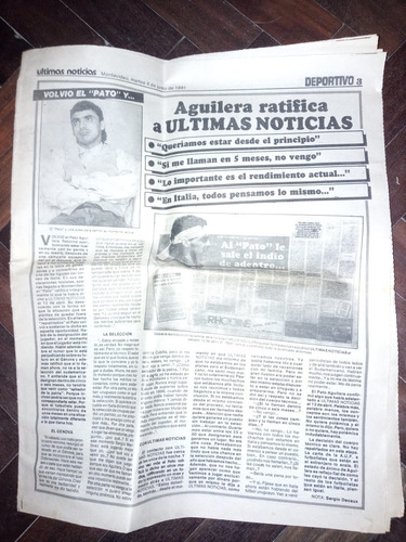 Antiguo Diario Deportivo Ultimas Noticias 1991 Uruguay