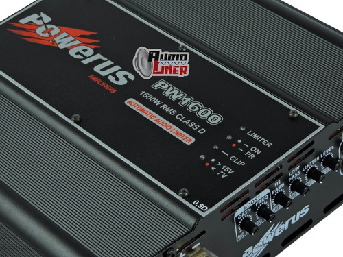 Powerus Amplificador Pw1600 1960wrms 0.5 Ohm Black