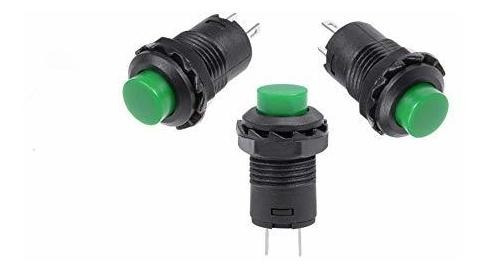 20 Interruptor Momentaneo Spst Sin Boton Verde Ac 250v 2