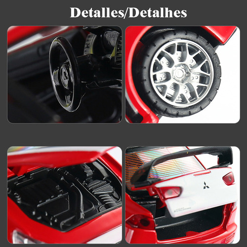 Mitsubishi Lancer Evo Miniatura Metal Car Colección Regalos