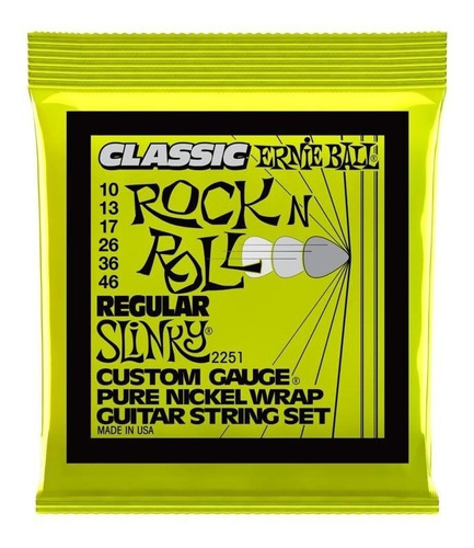 Encordado Ernie Ball Eléctrica Classic Rock N Roll 010 - 46