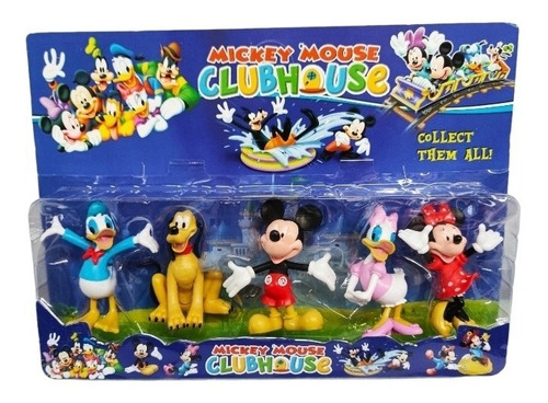 Set Mickey Minnie Mouse Pato Figuras 5 Muñecos Juguete Niños