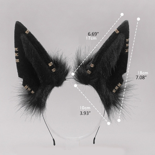 Diadema De Peluche Con Forma De Animal Y Orejas De Lobo Furr