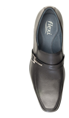 Calzado Zapato Flexi 90704 Negro Tan Casual Oficina Vestir