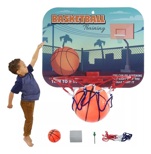 Canasta De Basquetbol Con Mini Tablero Y Pelota Set Basket