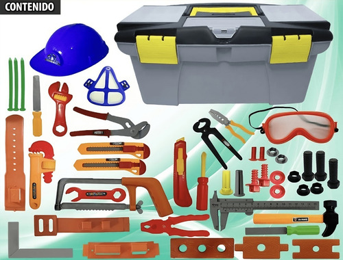 Imagen 6 de 8 de Caja Herramientas Grandes Colage Niños 16puLG 53pz Mod 41822