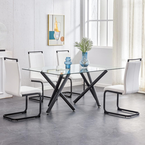Juego De 4 Sillas De Comedor Modernas Con Respaldo Alto
