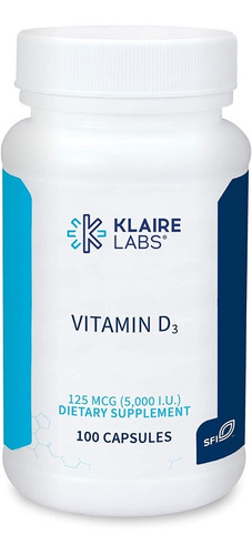 Vitamina D3 125 Mcg Klaire Labs - Unidad a $2463