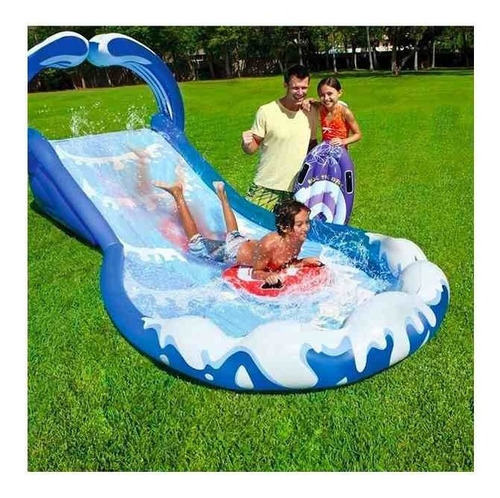 Imagen 7 de 7 de Tobogan Con Deslizador Barrenador Splash Acuatico Intex