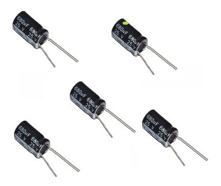 (pack 5 Unidades) Condensador  680uf  25v 105c° 