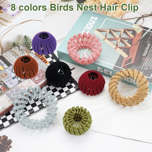 Pinzas Para El Pelo Con Forma Nido Pájaro Soporte Extensible