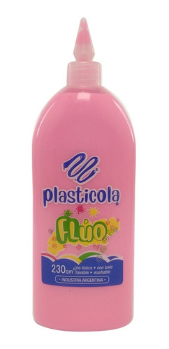 Plasticola Color Rosa Fluo Adhesivo 230cc 2176 Canalejas