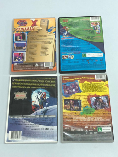 Lote 04 Dvds Desenhos Infantis Diversos (Usado)