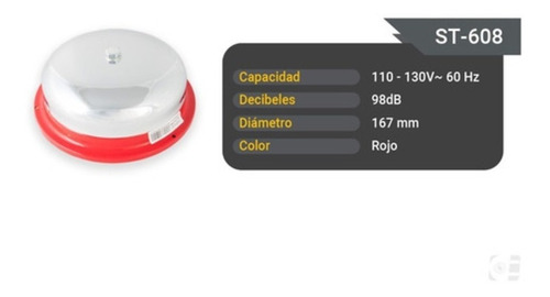 Chicharra O Campana Para Alarma 8 Pulgadas Sm-608 Supplier