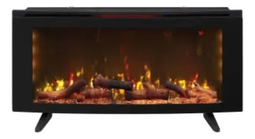 Calefactor Electrico Tipo Chimenea Pantalla Led Color Negro