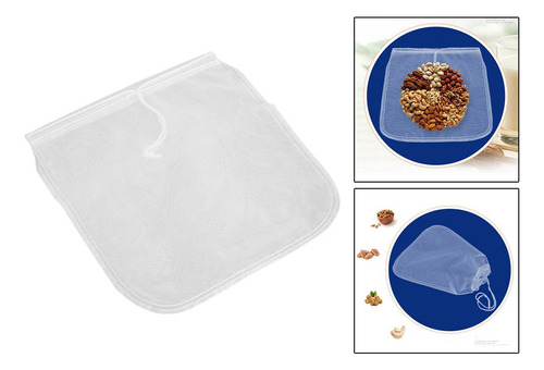 Bolsa De Filtro De Nylon De Alimenticio Nueces Los 33x33cm