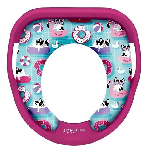 Assento Redutor Alça Encosto Bebê Troninho Vaso Sanitário - Multikids Baby